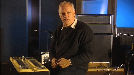 David Gilmour in the studio